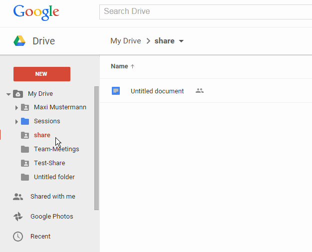 google shared drive